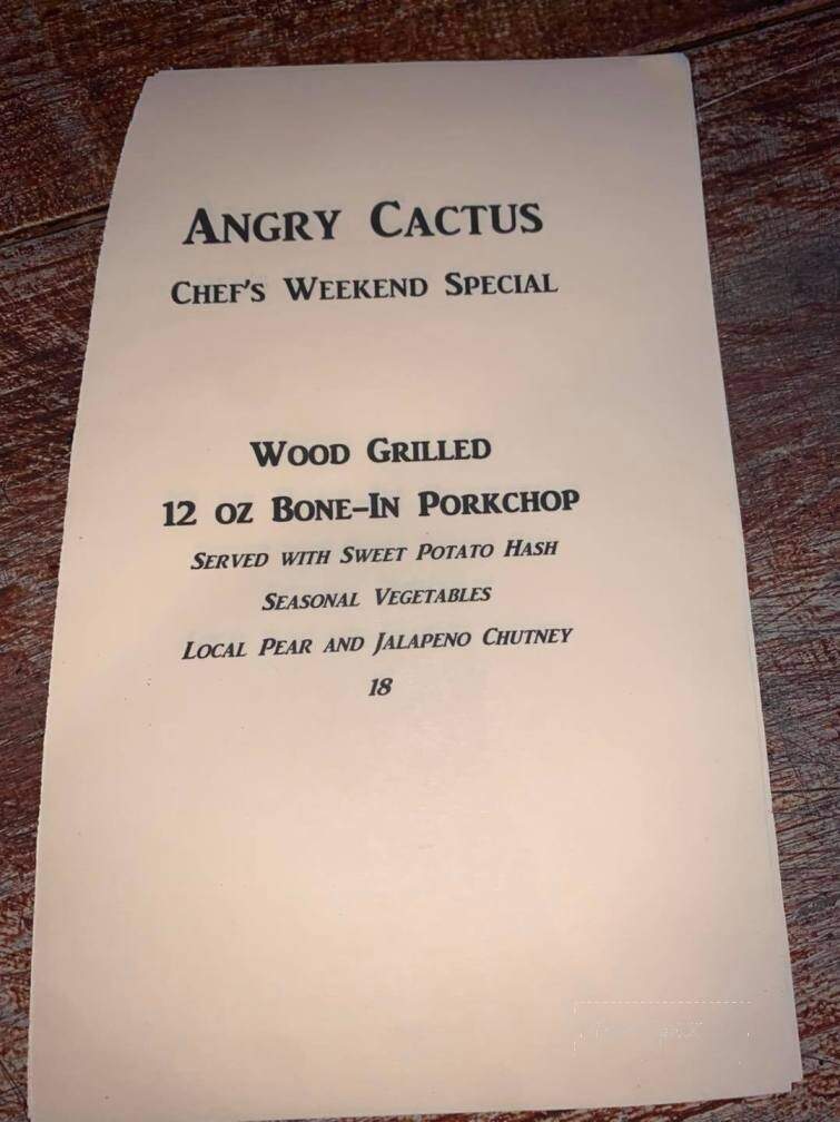 Angry Cactus - San Angelo, TX menu_pic
