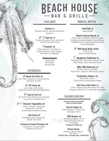Beach House Bar and Grill - Navarre, FL menu_pic