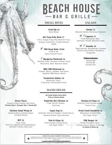 Beach House Bar and Grill - Navarre, FL menu_pic