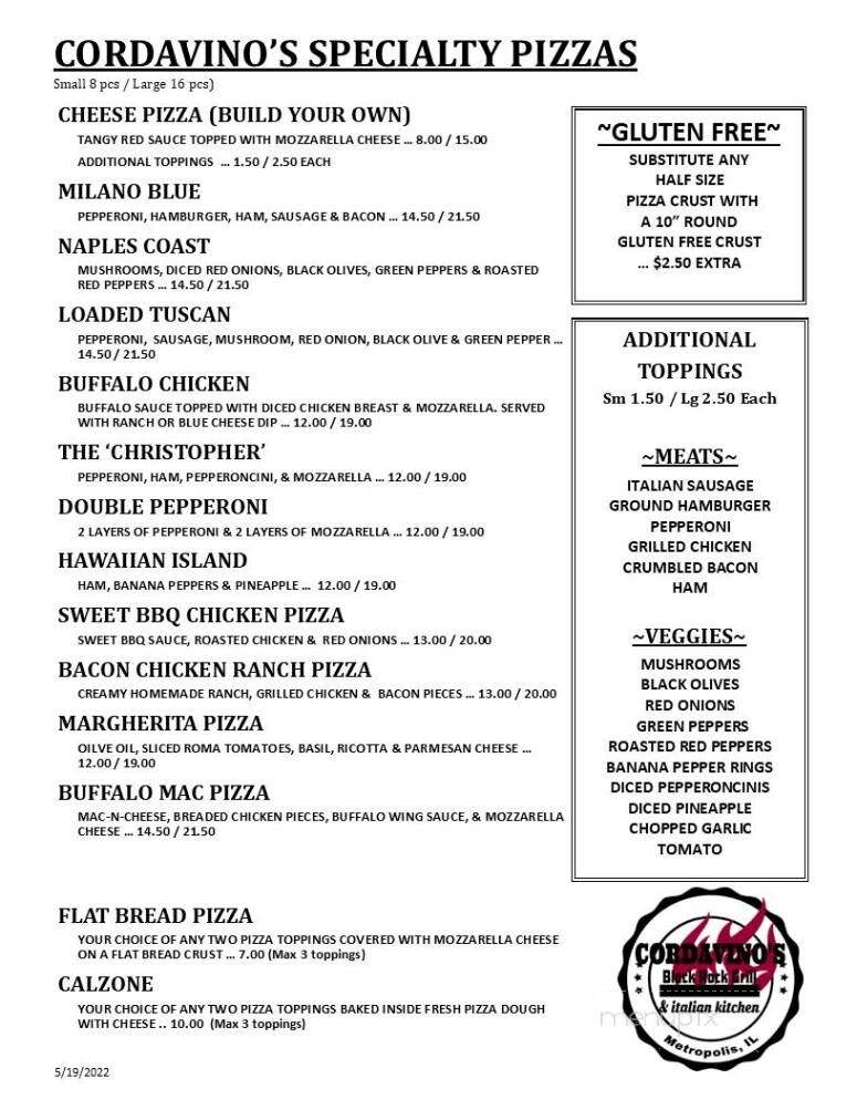 Cordavino's - Metropolis, IL menu_pic