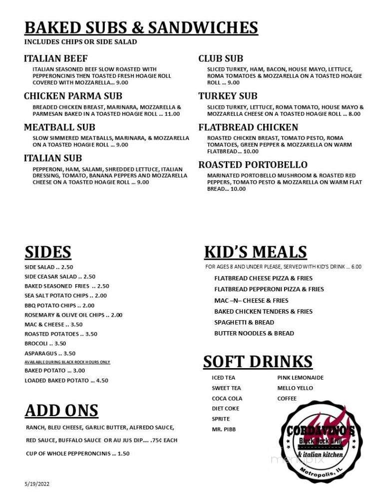 Cordavino's - Metropolis, IL menu_pic