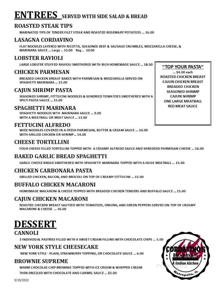 Cordavino's - Metropolis, IL menu_pic