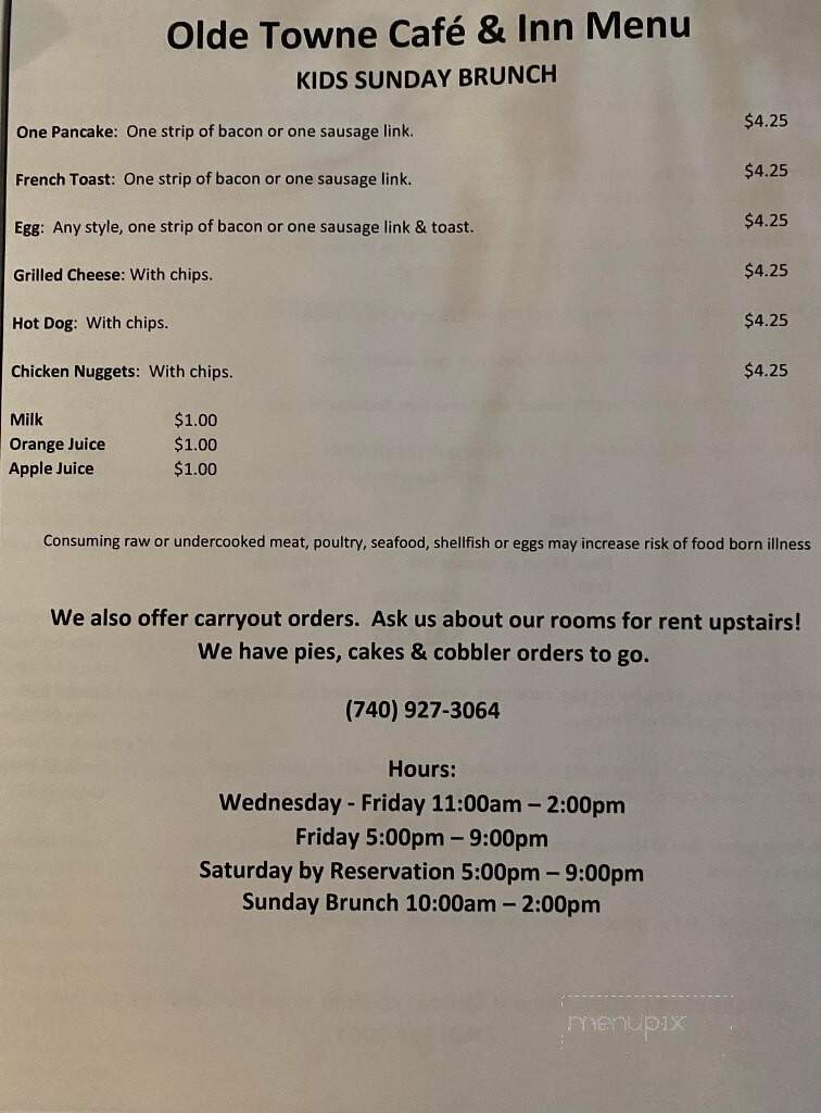 Olde Towne Cafe & Inn - Pataskala, OH menu_pic