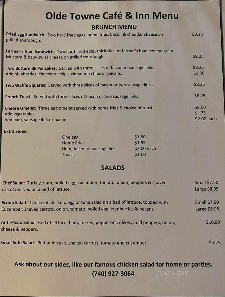Olde Towne Cafe & Inn - Pataskala, OH menu_pic