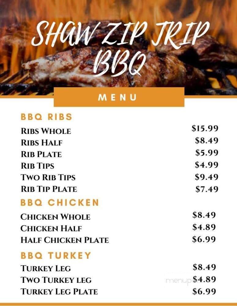 Shaw Zip Trip - Shaw, MS menu_pic