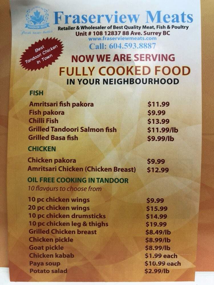 Fraserview Meats - Surrey, BC menu_pic