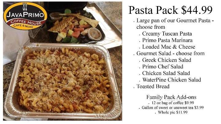 Java Primo - Magnolia, AR menu_pic