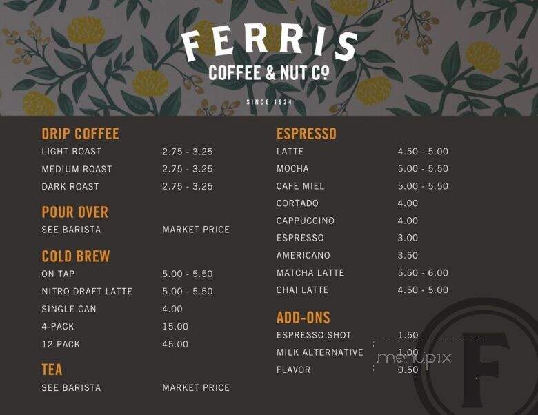 Ferris Coffee - Holland, MI menu_pic