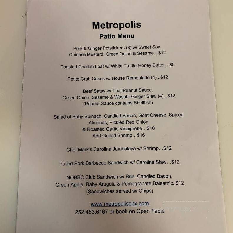 Northern Outer Banks Brewing Company - Corolla, NC menu_pic