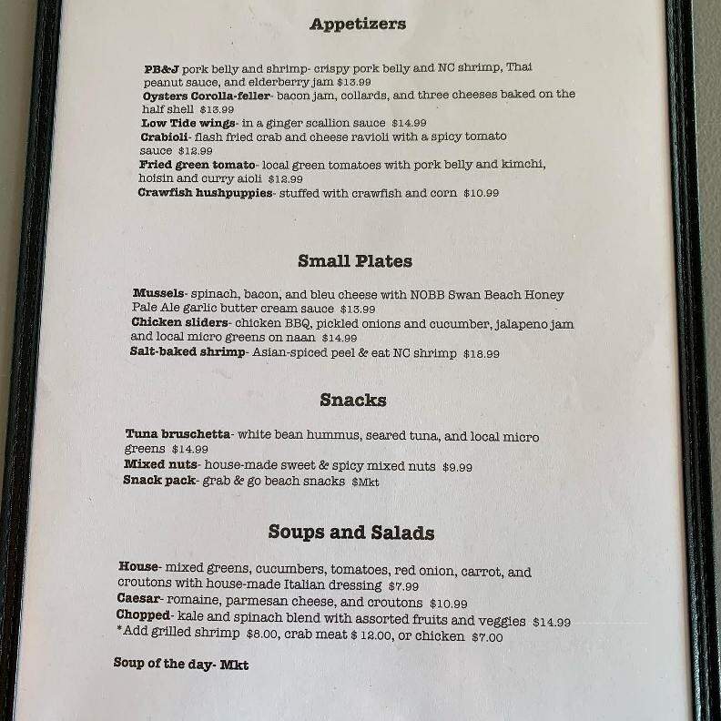 Northern Outer Banks Brewing Company - Corolla, NC menu_pic