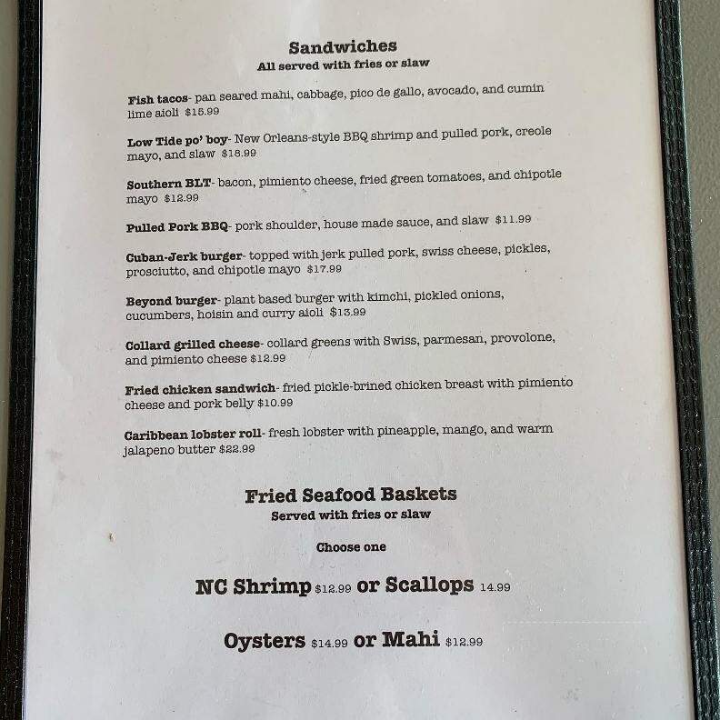Northern Outer Banks Brewing Company - Corolla, NC menu_pic
