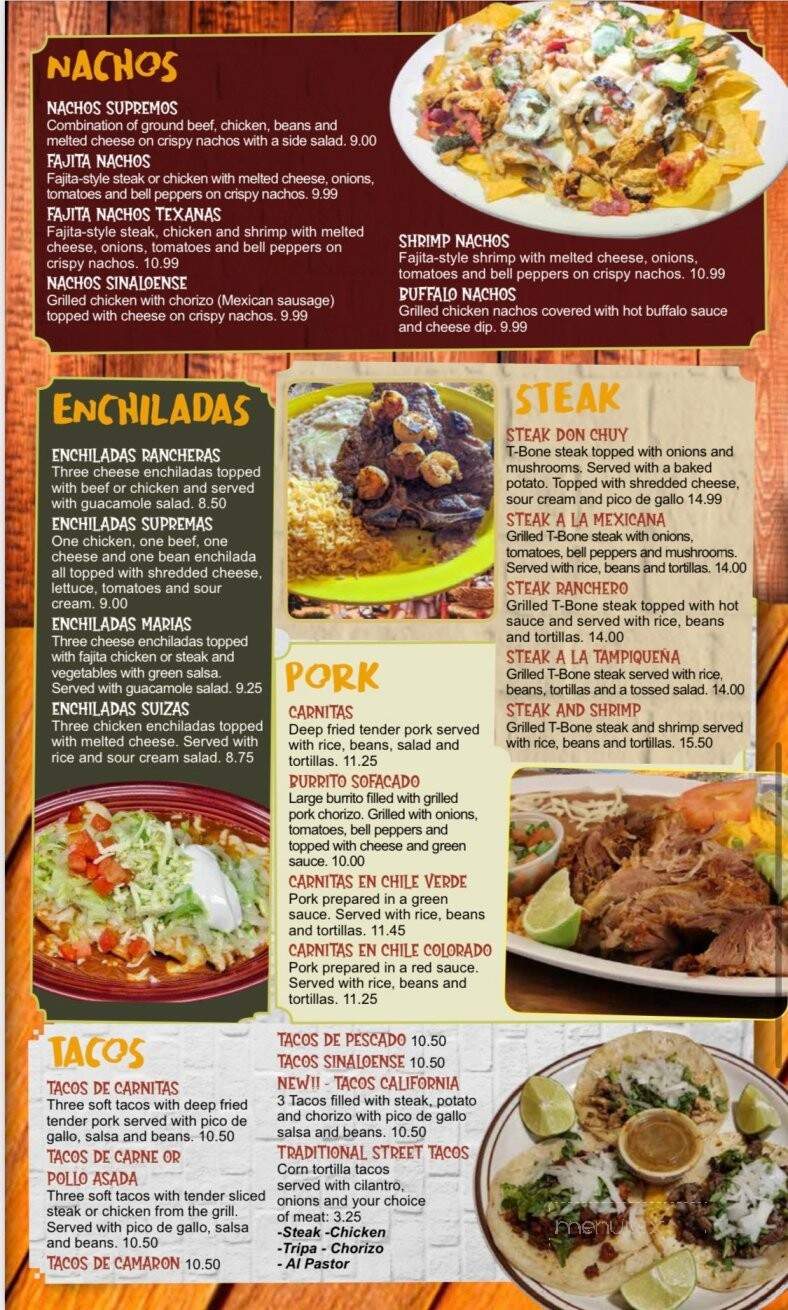 El Bandido Mexican Restaurant - Oak Hill, WV menu_pic