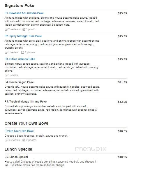 Toyosu Sushi & Poke - Lafayette Hill, PA menu_pic