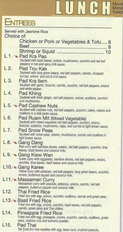 Thai Chili House - Hillsborough, NJ menu_pic