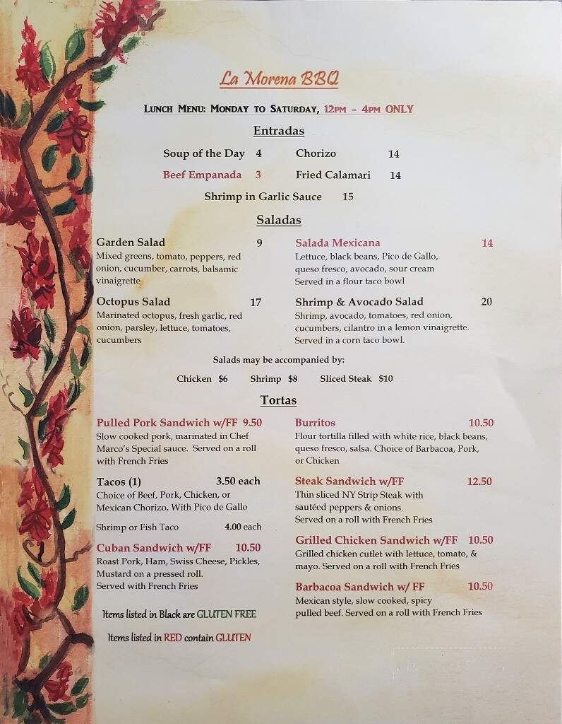 Churrasqueria La Morena BBQ - Stroudsburg, PA menu_pic