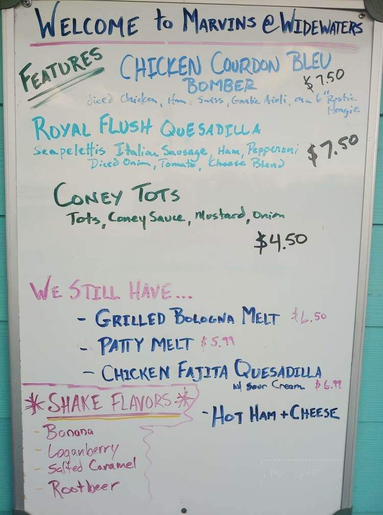 Marvins at Widewaters - Lockport, NY menu_pic