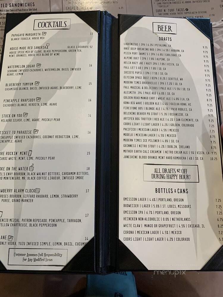 Le Papagayo - Carlsbad, CA menu_pic