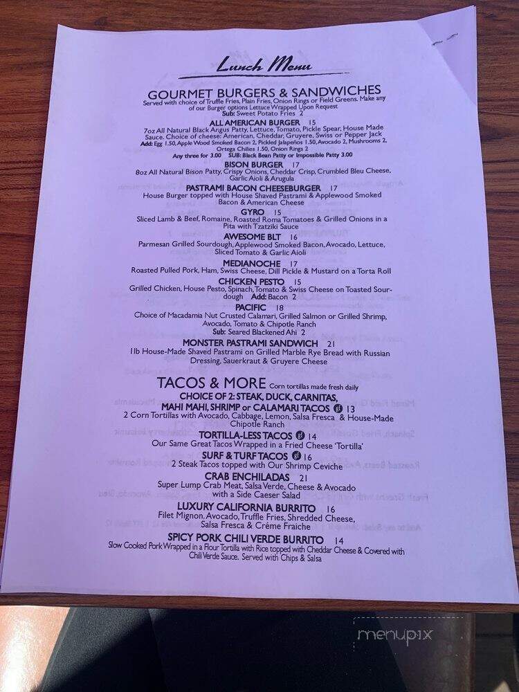 Le Papagayo - Carlsbad, CA menu_pic