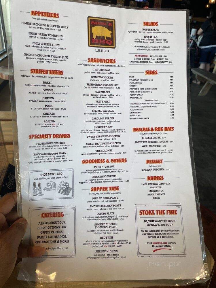 Saw's BBQ Leeds - Leeds, AL menu_pic