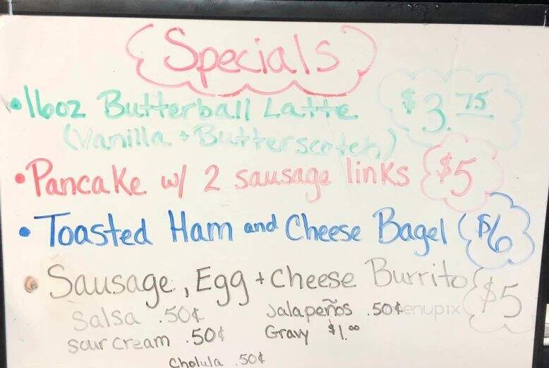 The Coffee Spot - Lakeside, OR menu_pic