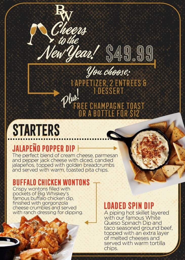 Big Whiskey's - Siloam Springs, AR menu_pic