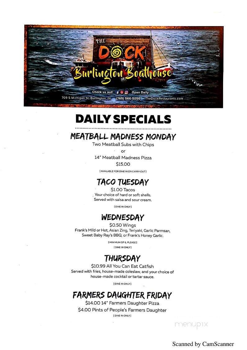 Burlington Boathouse - Burlington, IN menu_pic