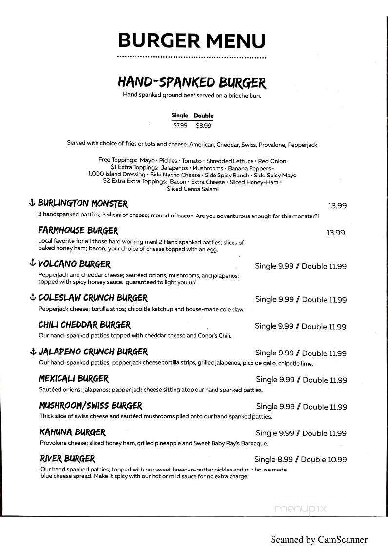 Burlington Boathouse - Burlington, IN menu_pic