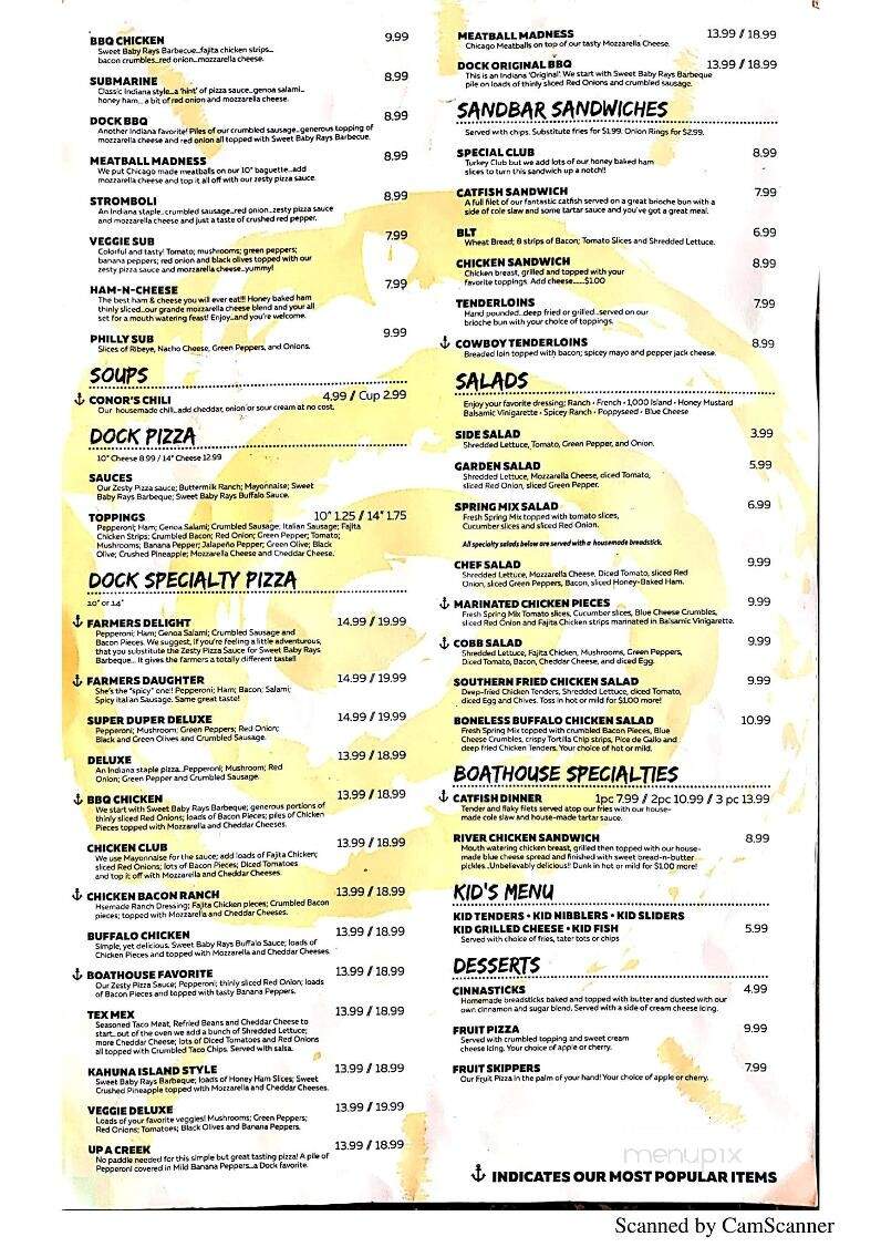 Burlington Boathouse - Burlington, IN menu_pic