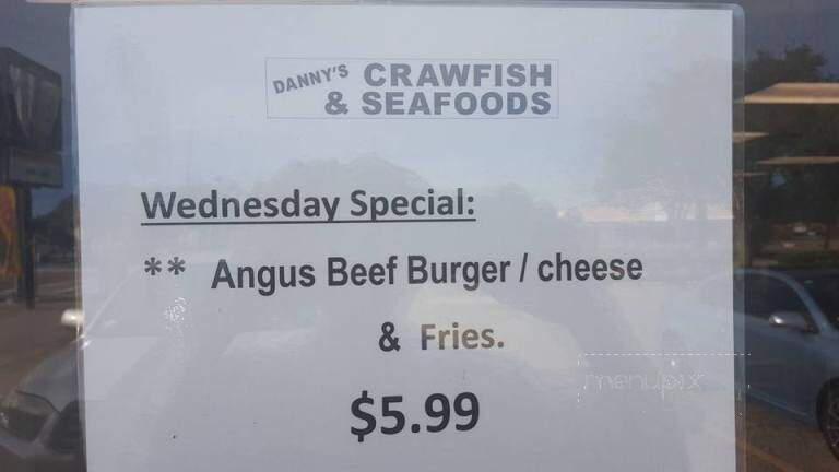 Danny's Crawfish & Seafoods - Missouri City, TX menu_pic