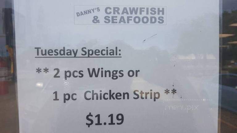 Danny's Crawfish & Seafoods - Missouri City, TX menu_pic