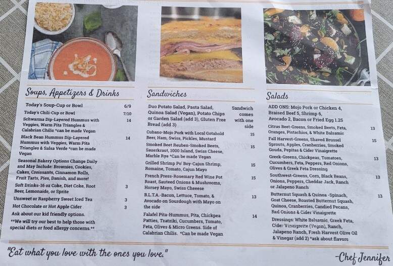 Three Bird Cafe - Eureka Springs, AR menu_pic