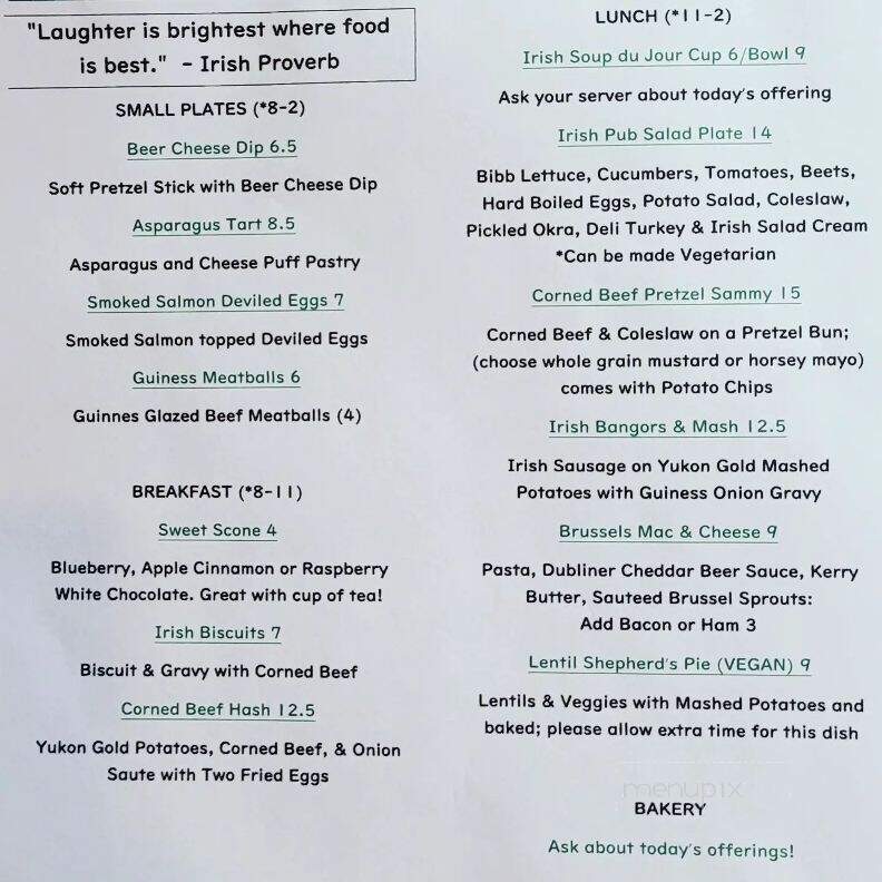 Three Bird Cafe - Eureka Springs, AR menu_pic