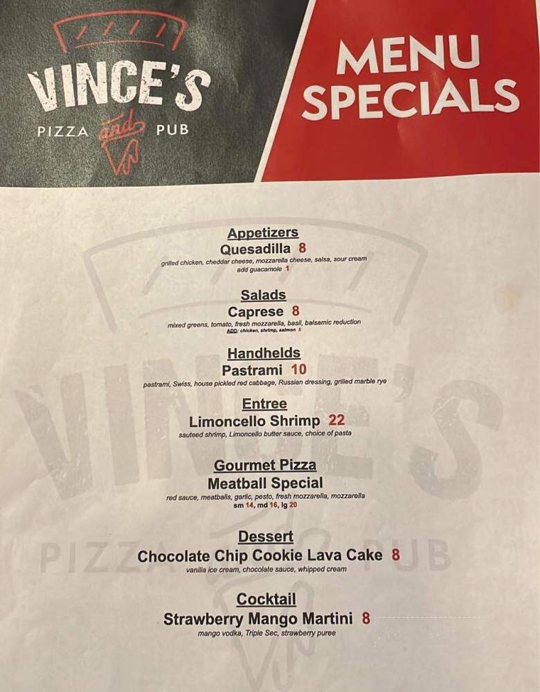 Vince's Pizza and Pub - Macungie, PA