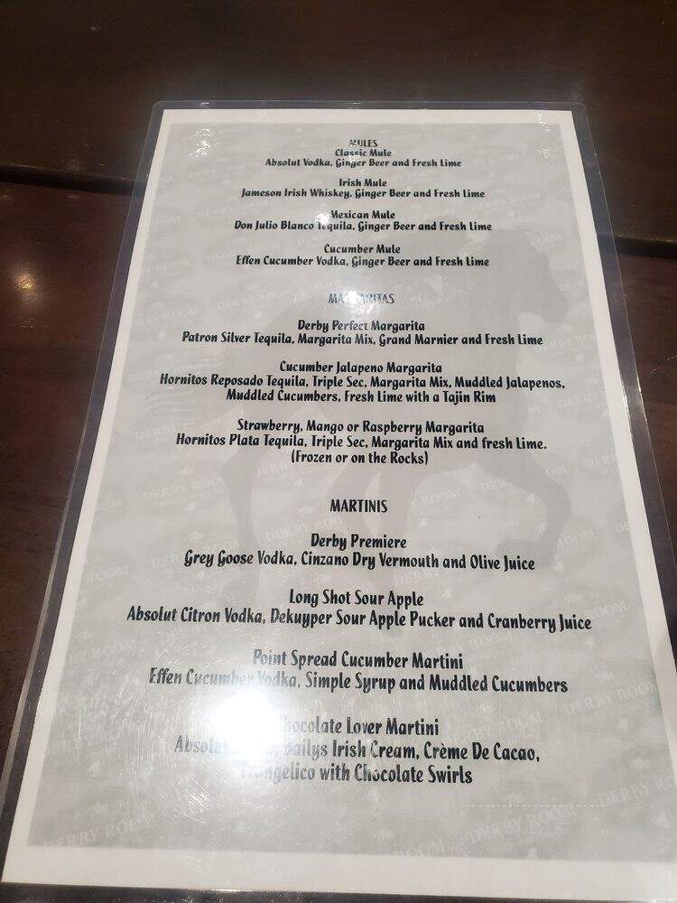 The Derby Room - Pomona, CA menu_pic
