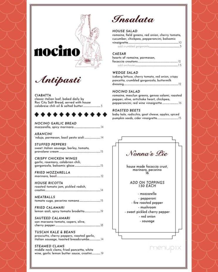 Nocino Bar & Ristorante - Victor, NY menu_pic