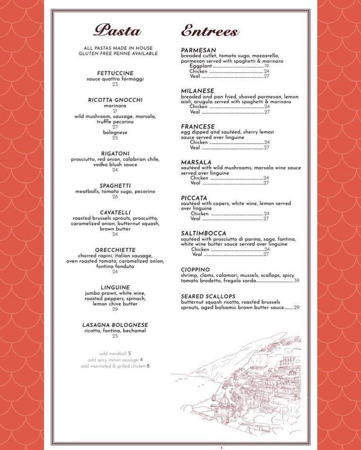 Nocino Bar & Ristorante - Victor, NY menu_pic