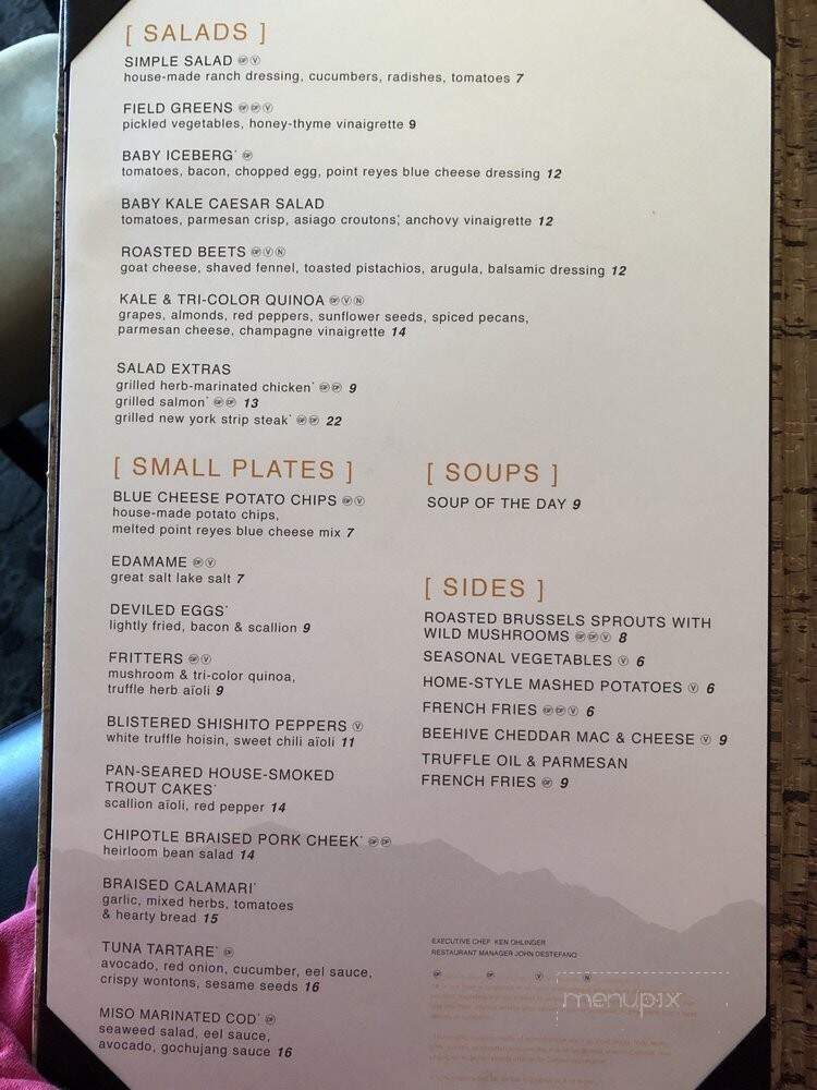 The Aerie Restaurant - Snowbird, UT menu_pic
