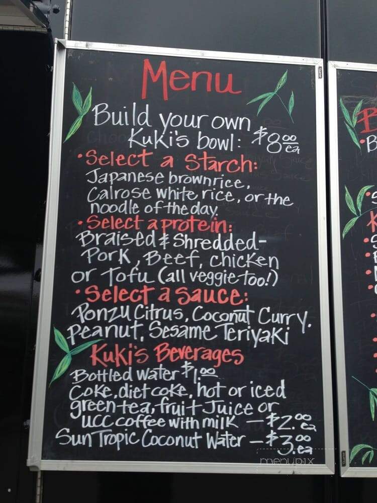Kuki's - Monterey, CA menu_pic