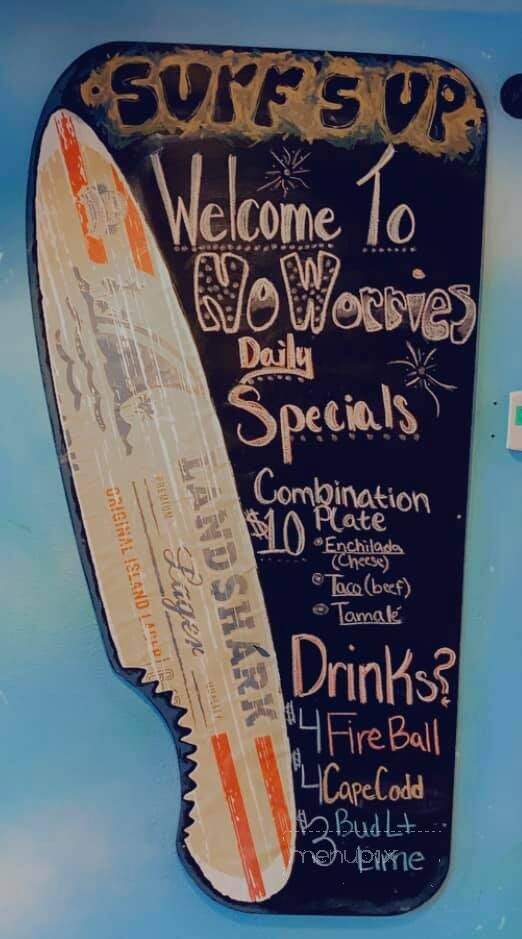 No Worries Sports Bar & Grill - Farmington, NM menu_pic