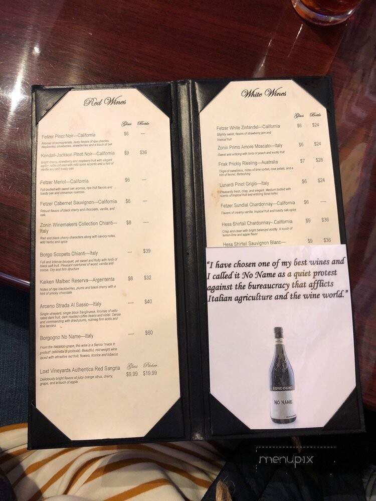 The Red Tomato and Wine Restaurant - Anderson, SC menu_pic