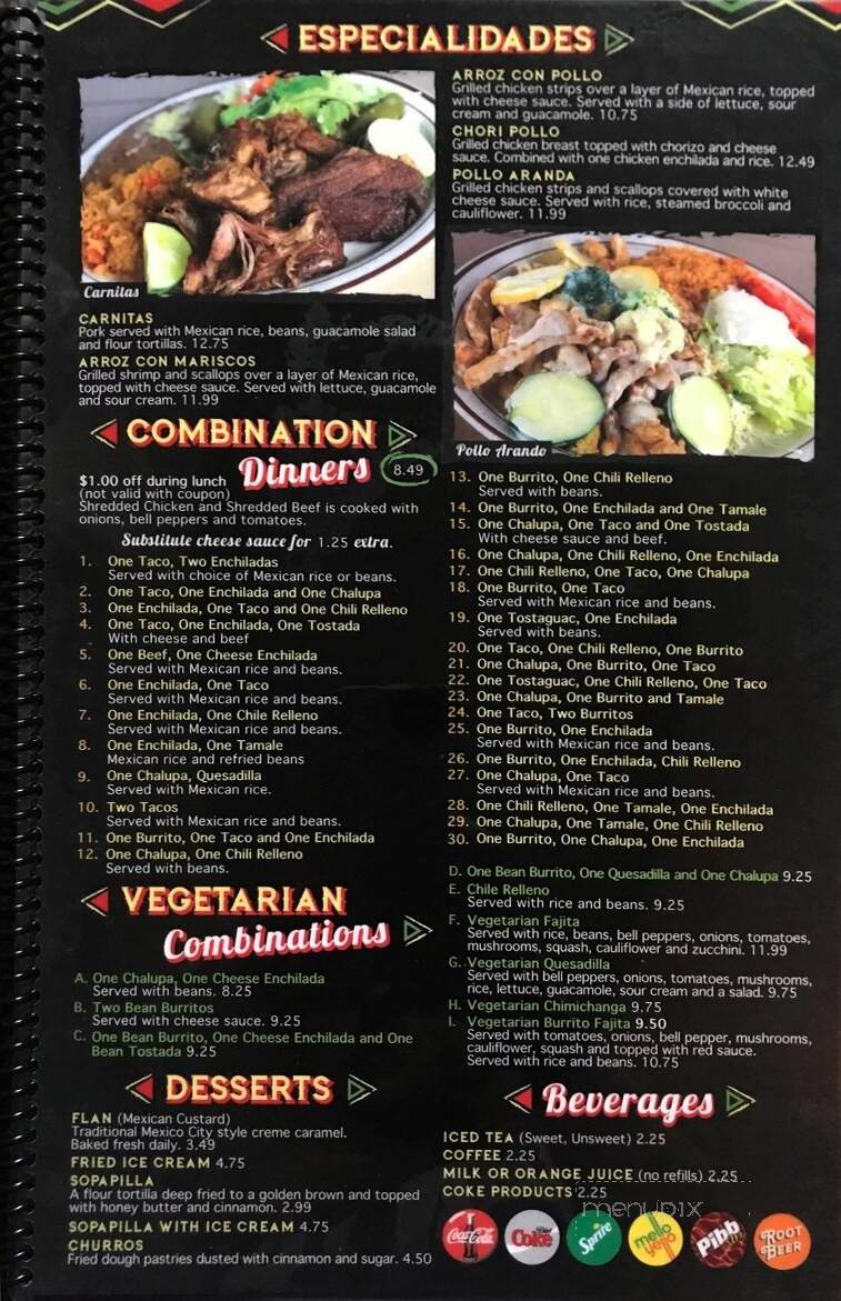 Los Mariachi's - Nelsonville, OH menu_pic