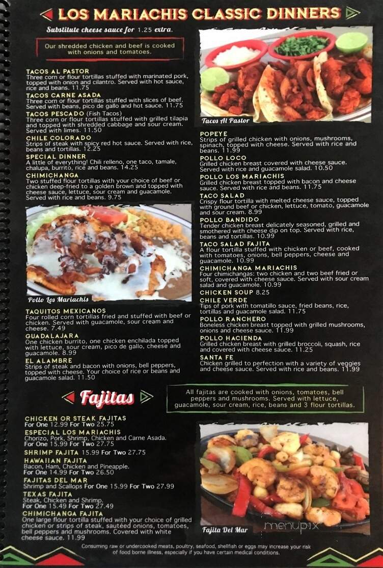 Los Mariachi's - Nelsonville, OH menu_pic