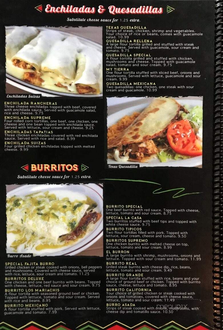 Los Mariachi's - Nelsonville, OH menu_pic