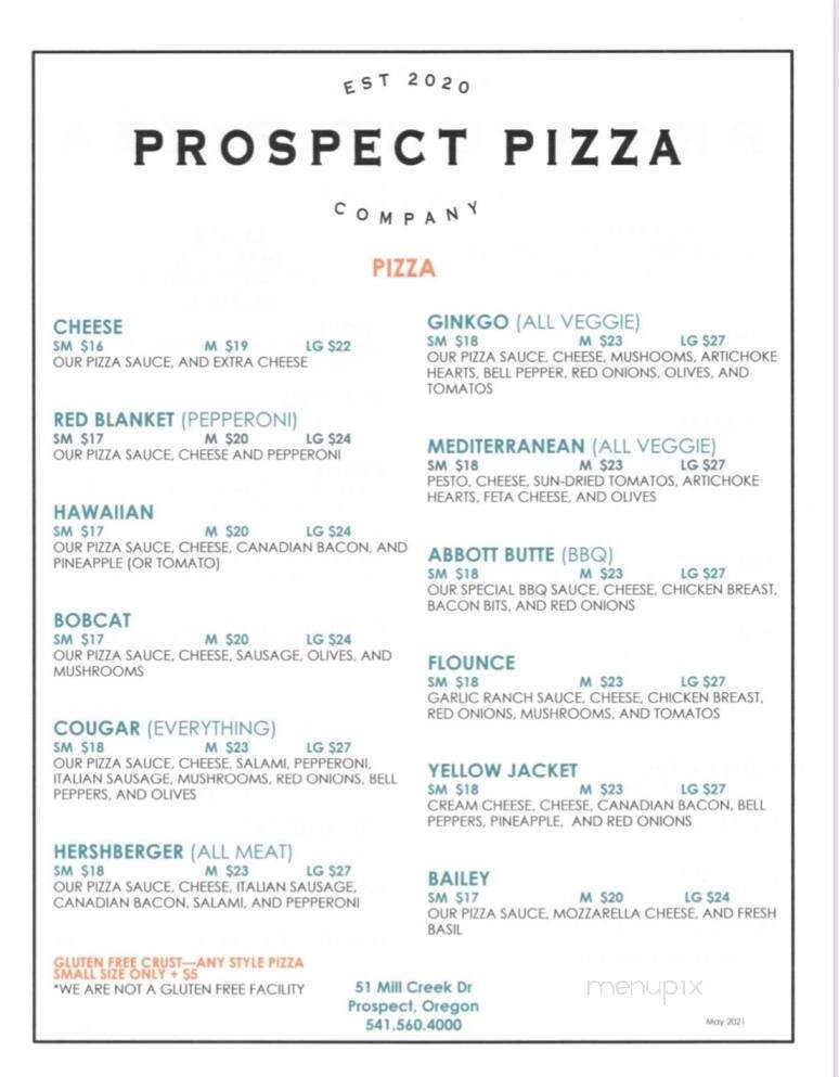 Prospect Pizza - Prospect, OR menu_pic