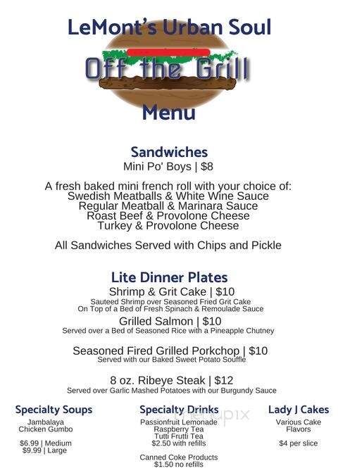 Cafe LeMont - Chattanooga, TN menu_pic