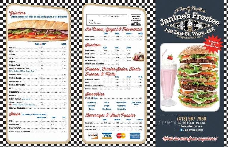 Janine Frostee - Ware, MA menu_pic
