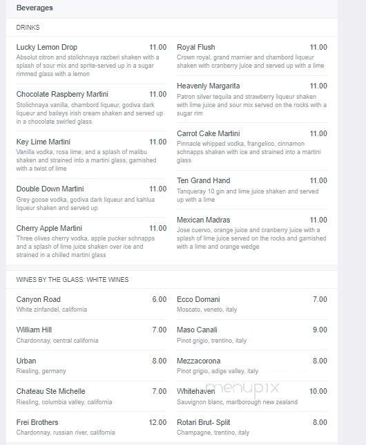 O.H. in the Hollywood Casino - Columbus, OH menu_pic