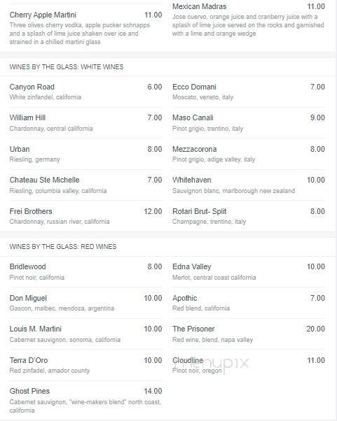 O.H. in the Hollywood Casino - Columbus, OH menu_pic