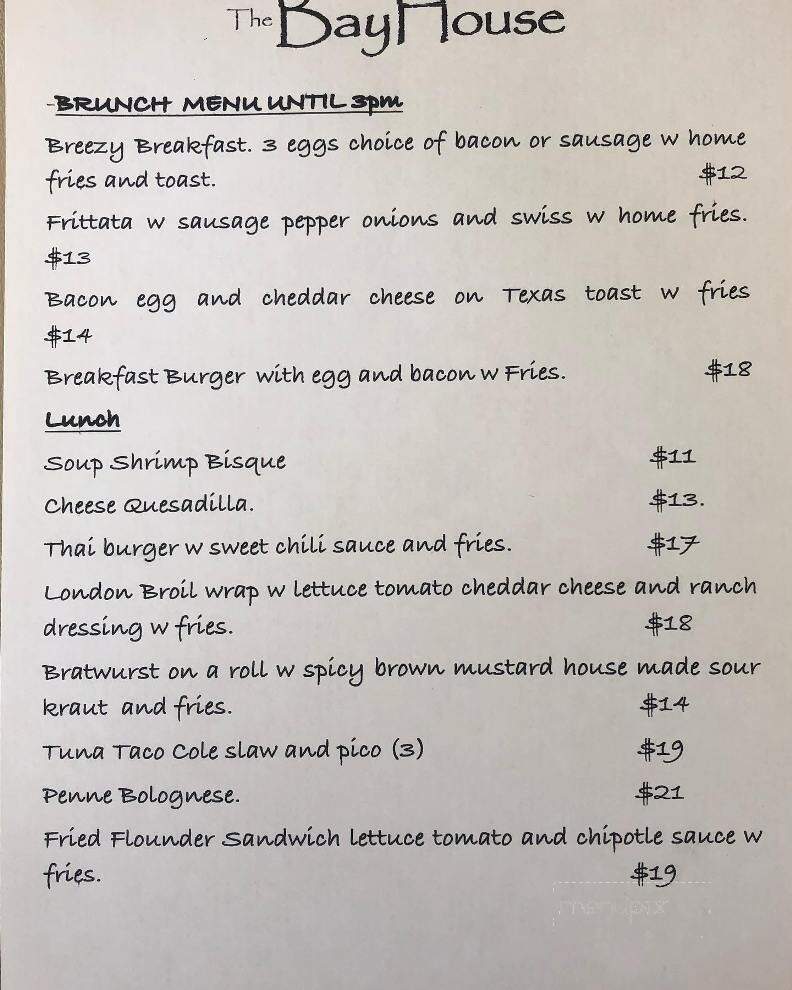 The BayHouse - Breezy Point, NY menu_pic