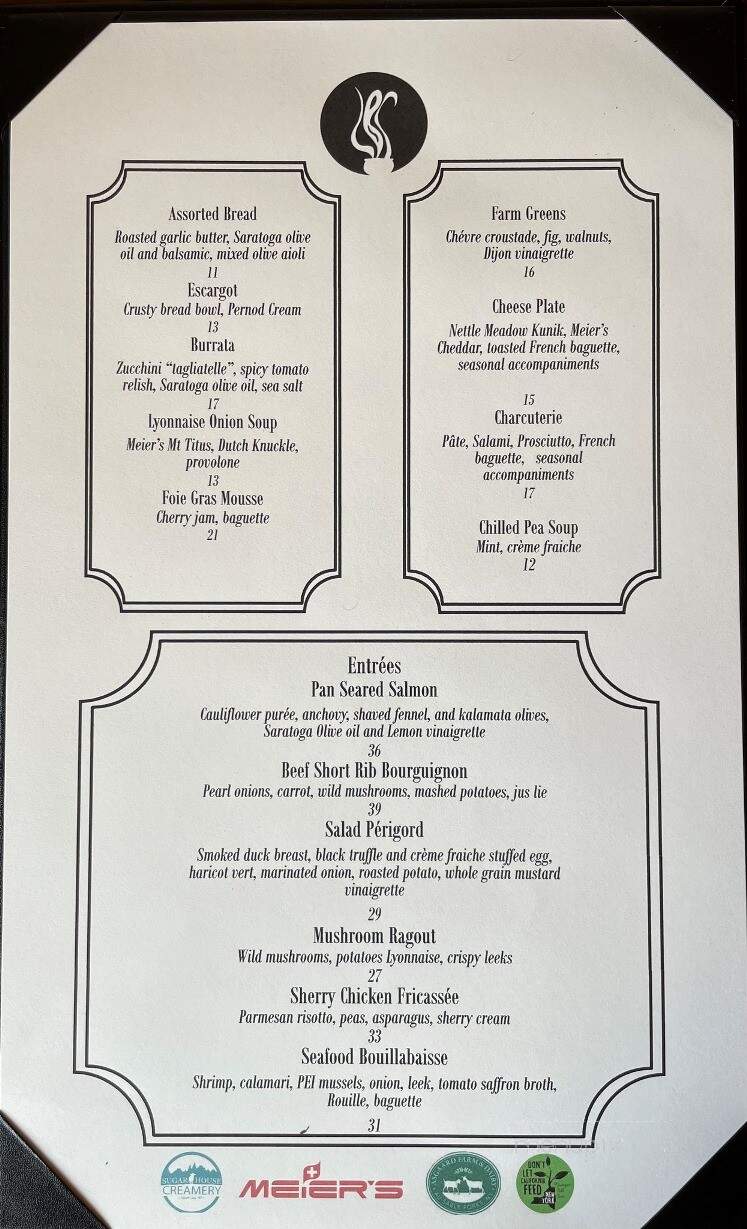 Left Bank Cafe - Saranac Lake, NY menu_pic